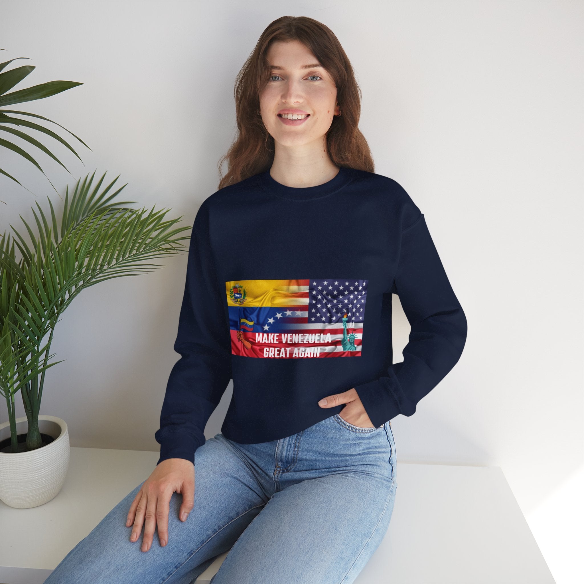 Venezuelan Pride Sweatshirt - Make Venezuela Great Again, Unisex Crewneck, Warm Casual Wear, Gift for Holidays, Comfortable & Stylish