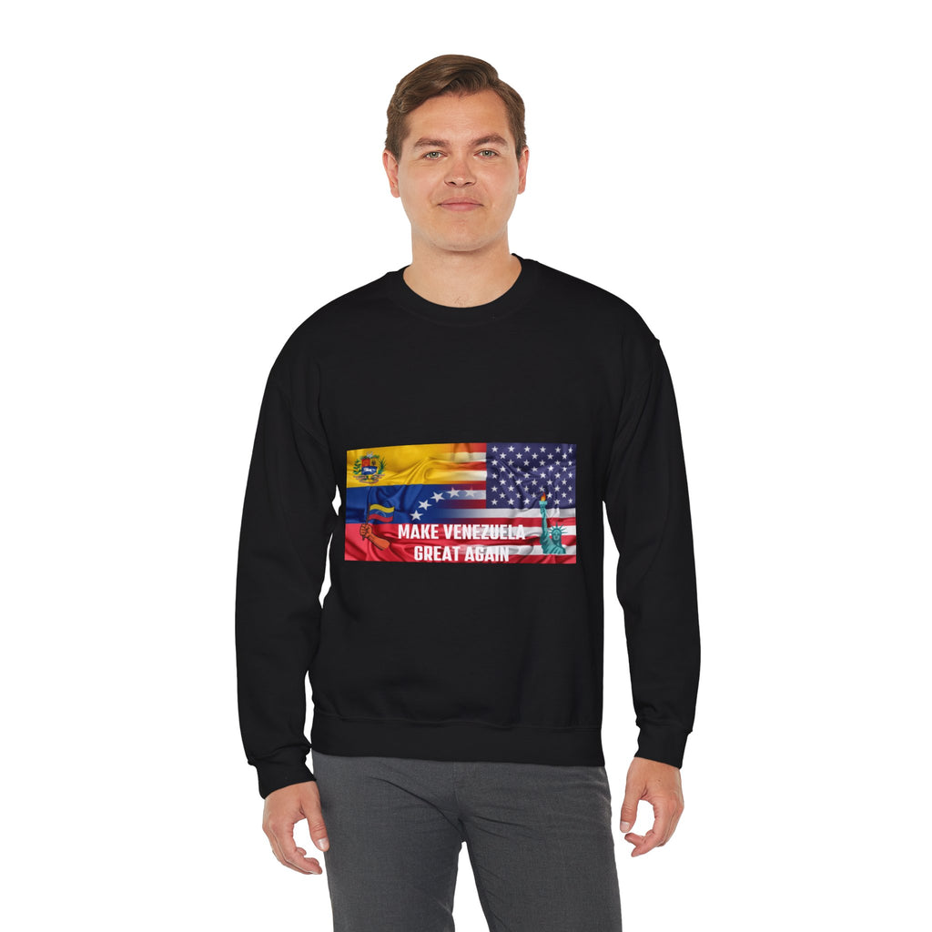Venezuelan Pride Sweatshirt - Make Venezuela Great Again, Unisex Crewneck, Warm Casual Wear, Gift for Holidays, Comfortable & Stylish