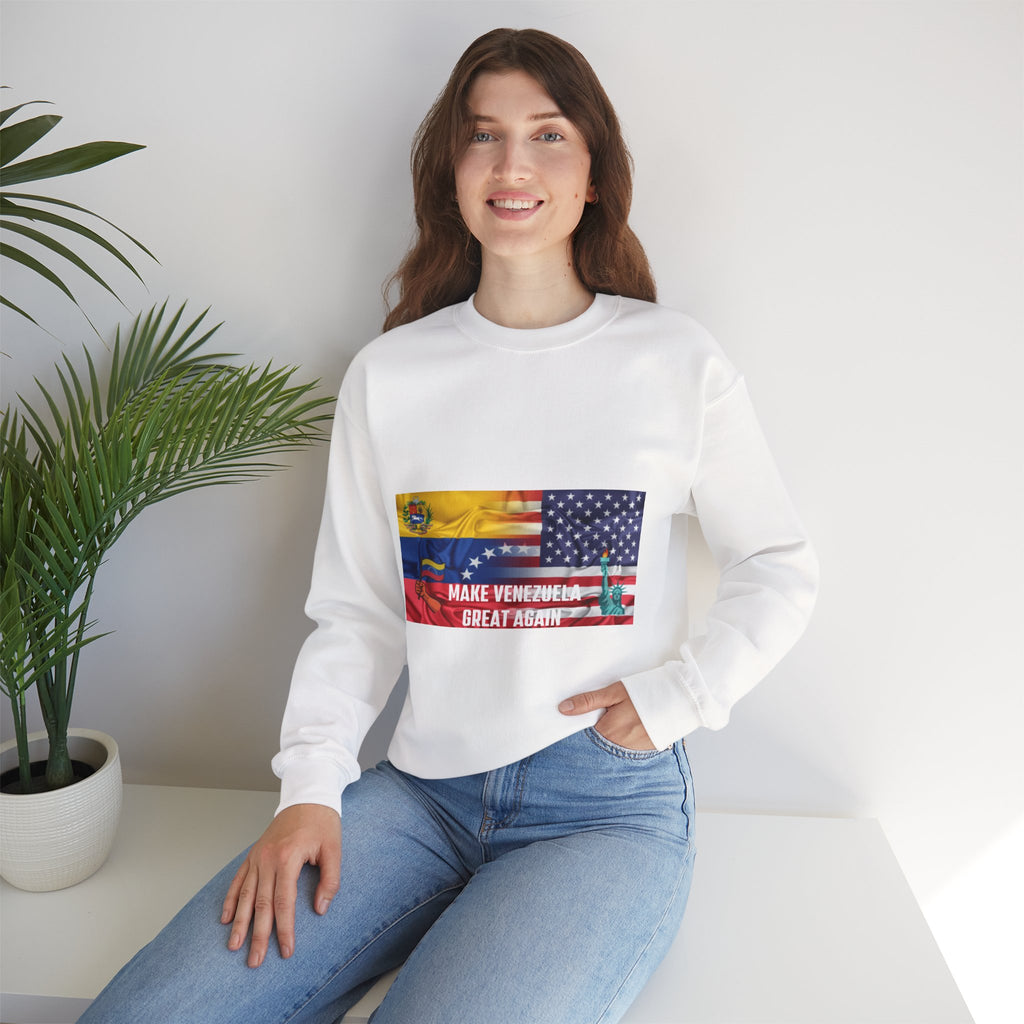 Venezuelan Pride Sweatshirt - Make Venezuela Great Again, Unisex Crewneck, Warm Casual Wear, Gift for Holidays, Comfortable & Stylish
