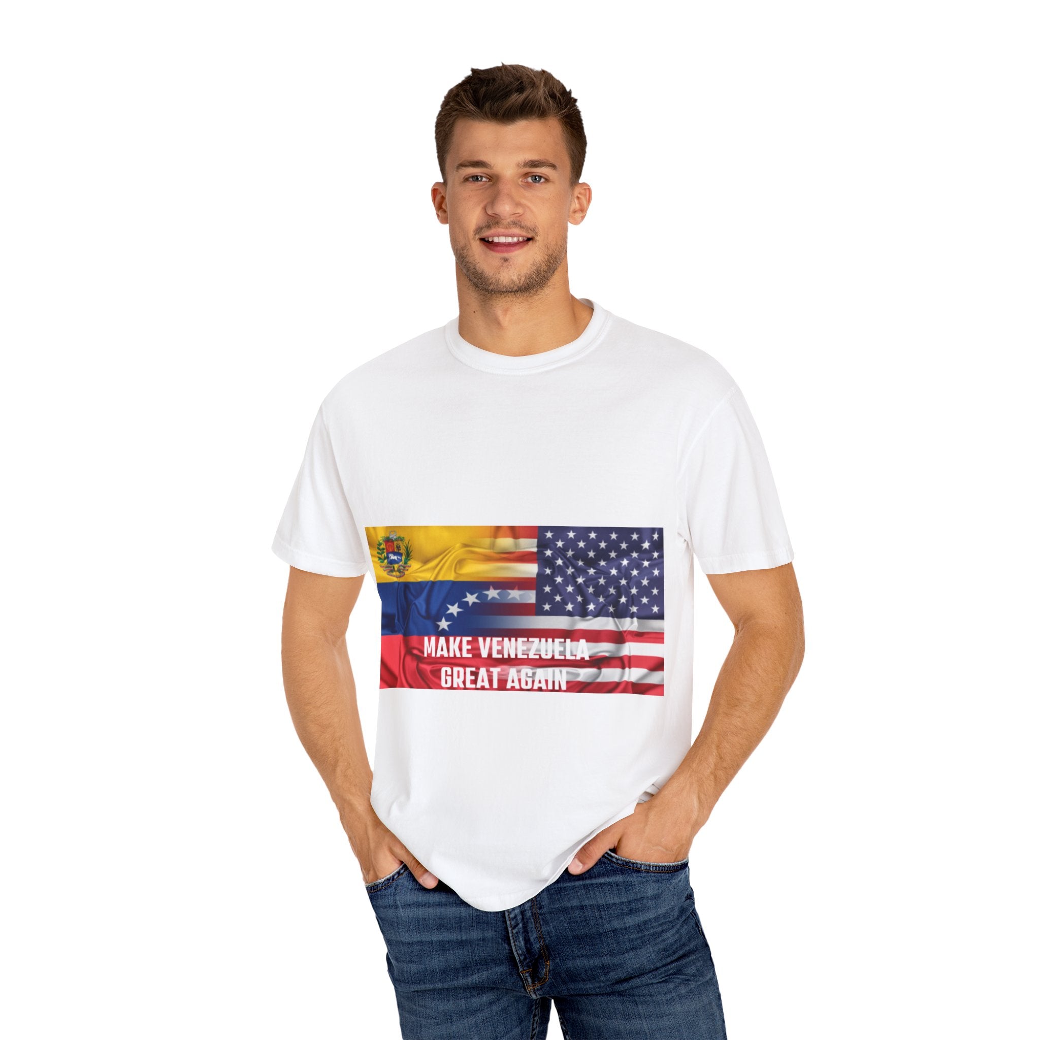 Patriotic Graphic Tee: Make Venezuela Great Again T-Shirt, Unisex Casual Wear, Political Statement Shirt, Gift for Activists, Summer Fashion
