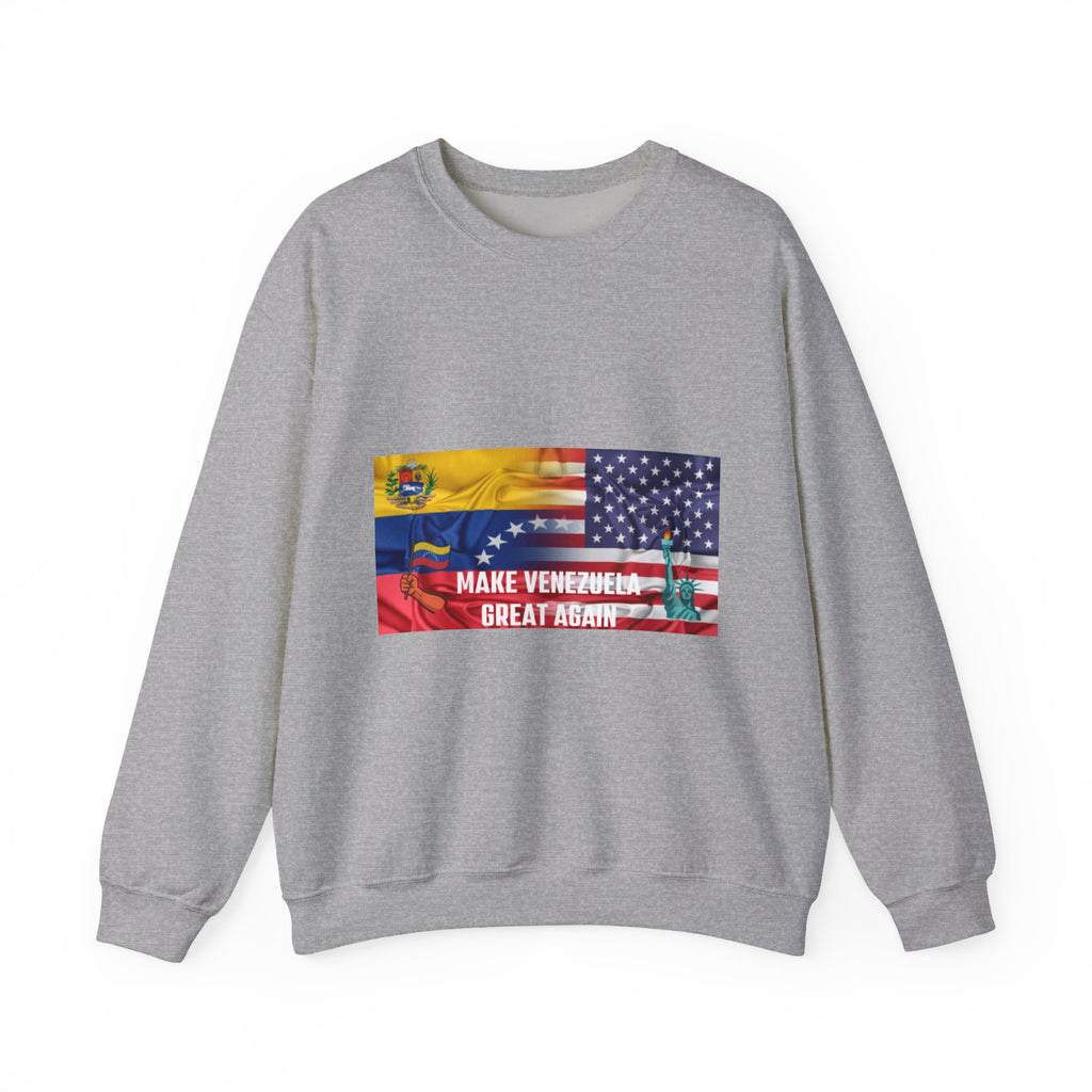 Venezuelan Pride Sweatshirt - Make Venezuela Great Again, Unisex Crewneck, Warm Casual Wear, Gift for Holidays, Comfortable & Stylish