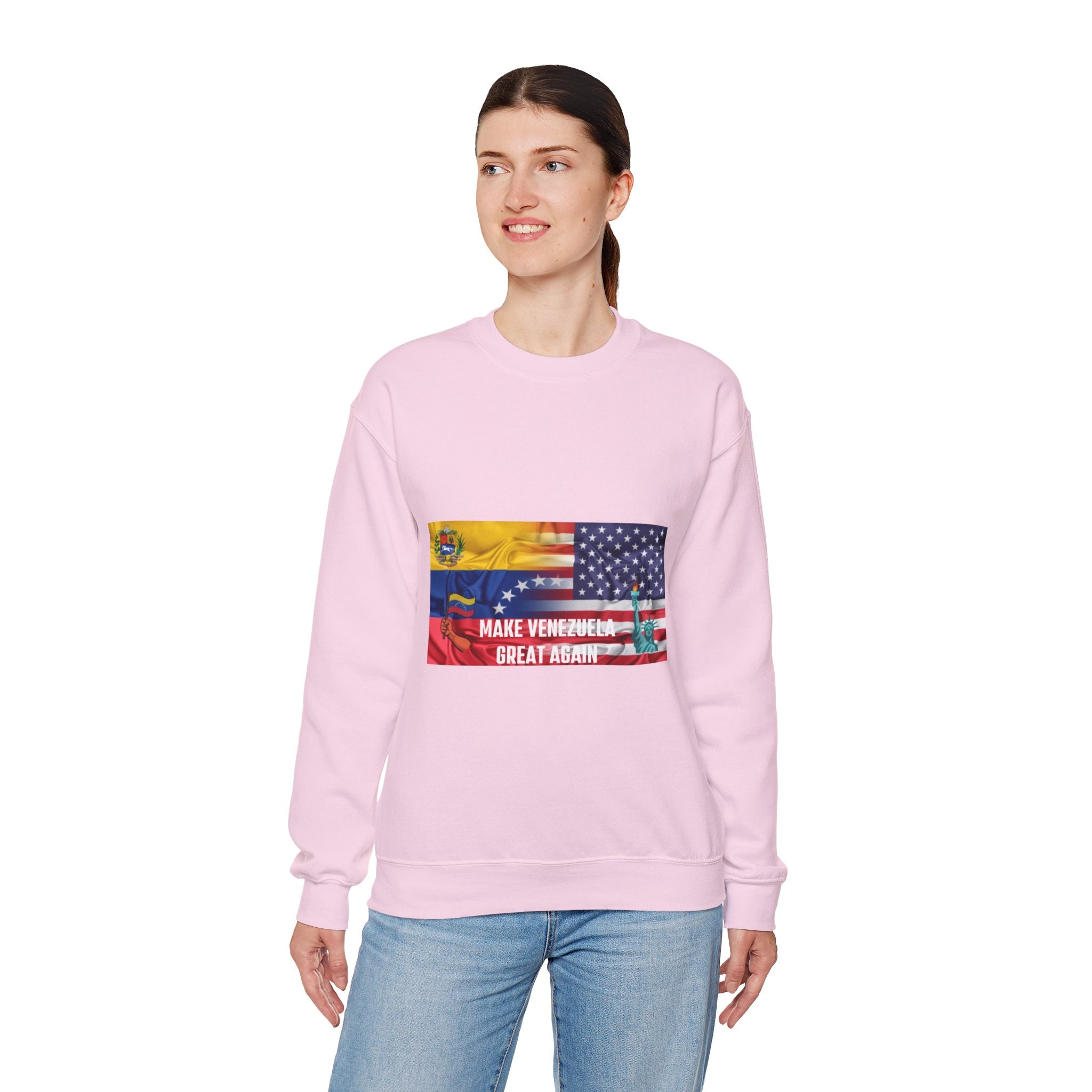 Venezuelan Pride Sweatshirt - Make Venezuela Great Again, Unisex Crewneck, Warm Casual Wear, Gift for Holidays, Comfortable & Stylish