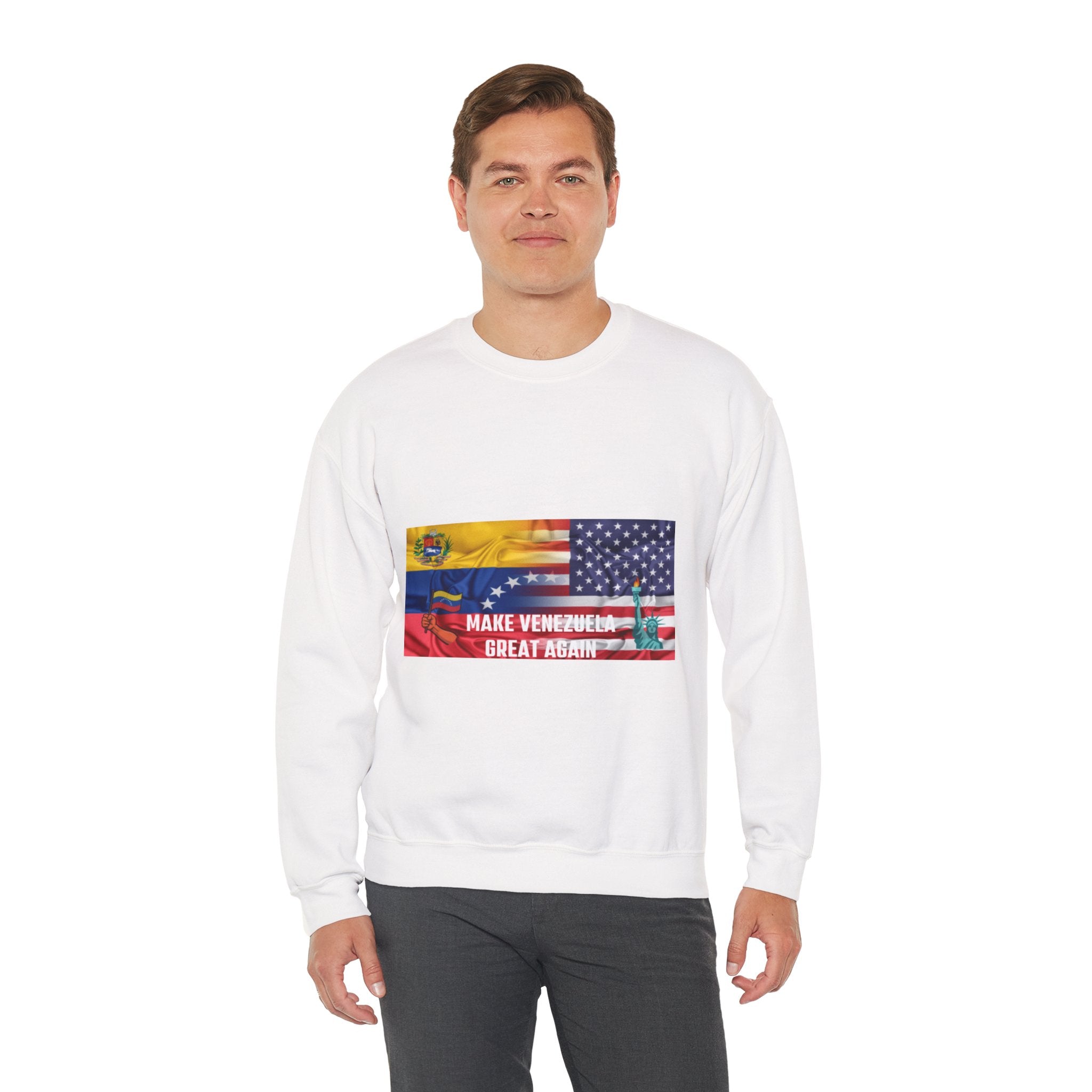 Venezuelan Pride Sweatshirt - Make Venezuela Great Again, Unisex Crewneck, Warm Casual Wear, Gift for Holidays, Comfortable & Stylish