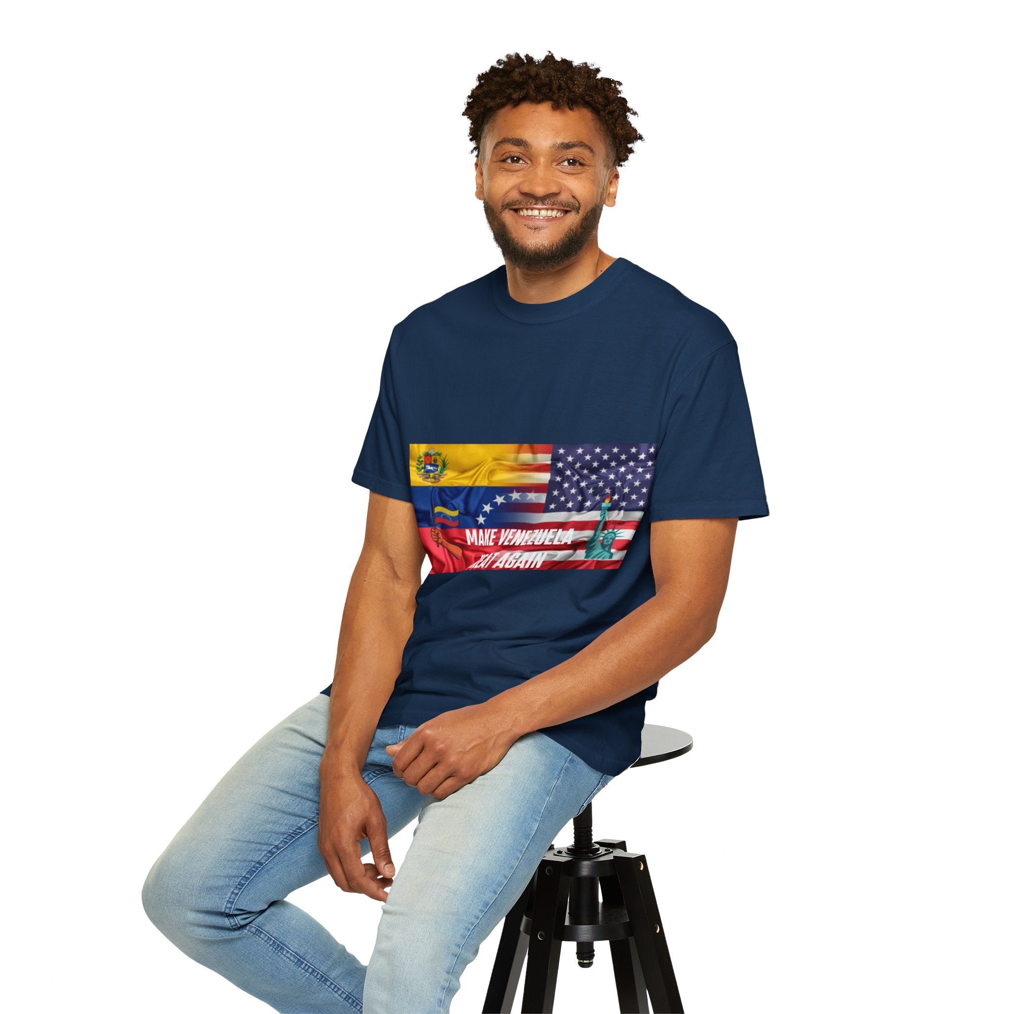 Patriotic Graphic T-Shirt, Make Venezuela Great Again Tee, Unisex Casual Wear, Gift for National Pride, Independence Day Apparel