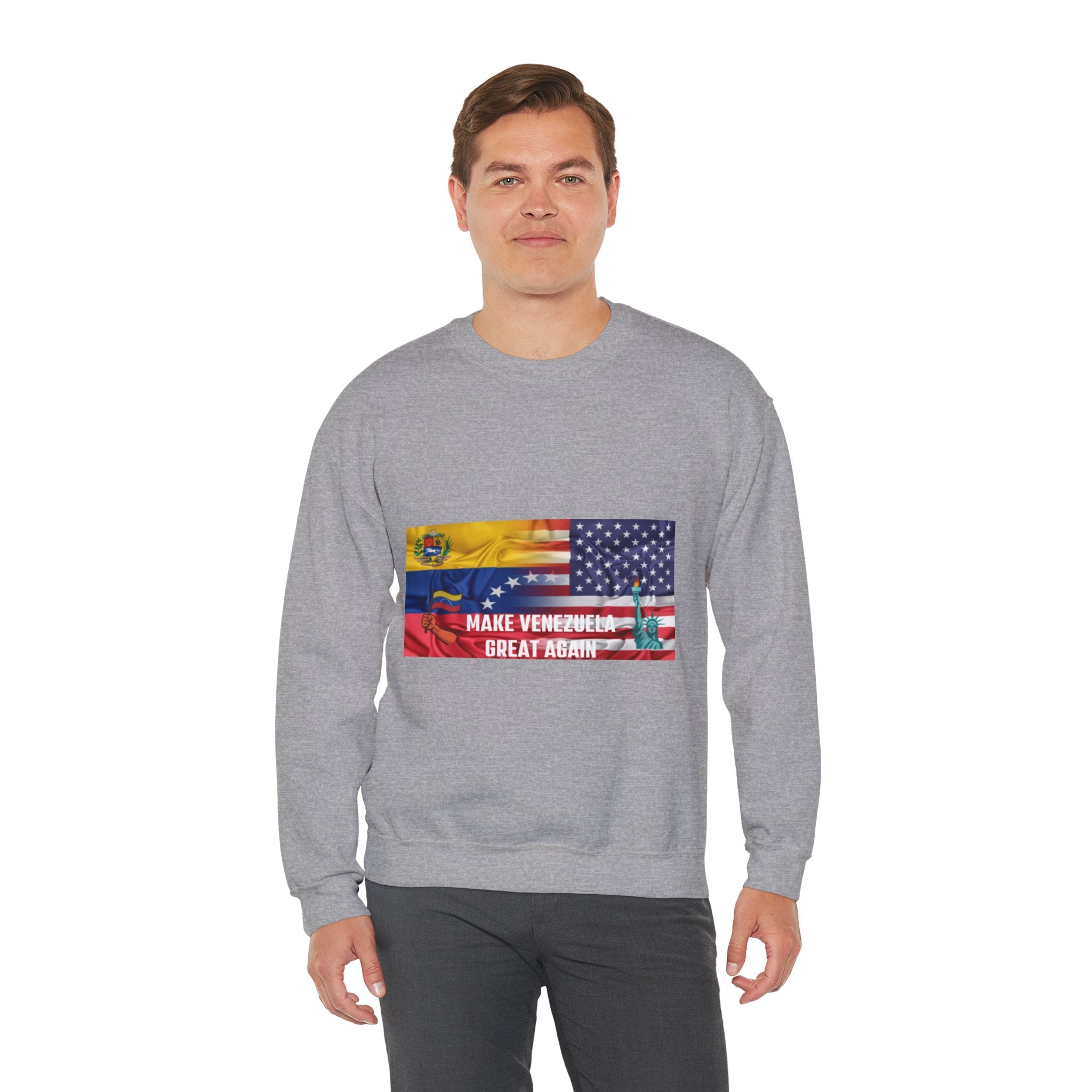 Venezuelan Pride Sweatshirt - Make Venezuela Great Again, Unisex Crewneck, Warm Casual Wear, Gift for Holidays, Comfortable & Stylish