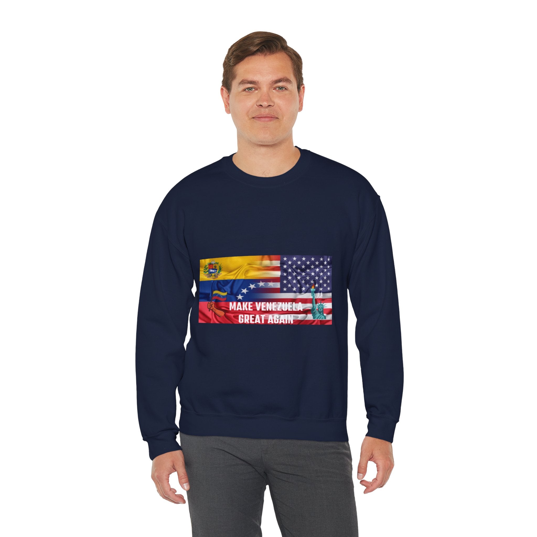Venezuelan Pride Sweatshirt - Make Venezuela Great Again, Unisex Crewneck, Warm Casual Wear, Gift for Holidays, Comfortable & Stylish