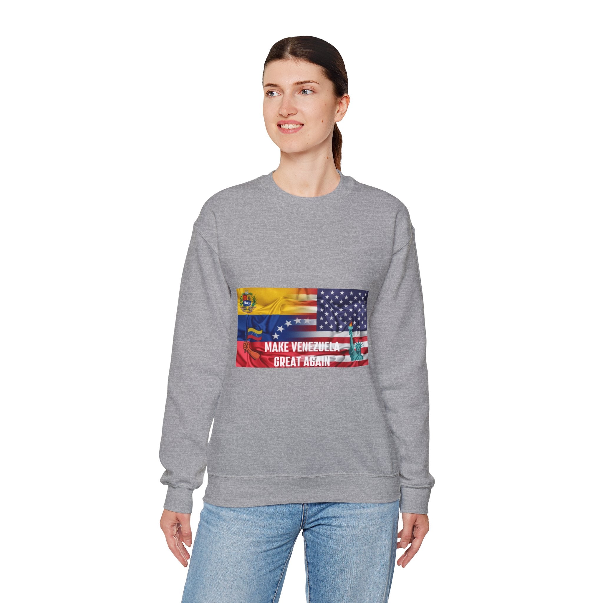 Venezuelan Pride Sweatshirt - Make Venezuela Great Again, Unisex Crewneck, Warm Casual Wear, Gift for Holidays, Comfortable & Stylish