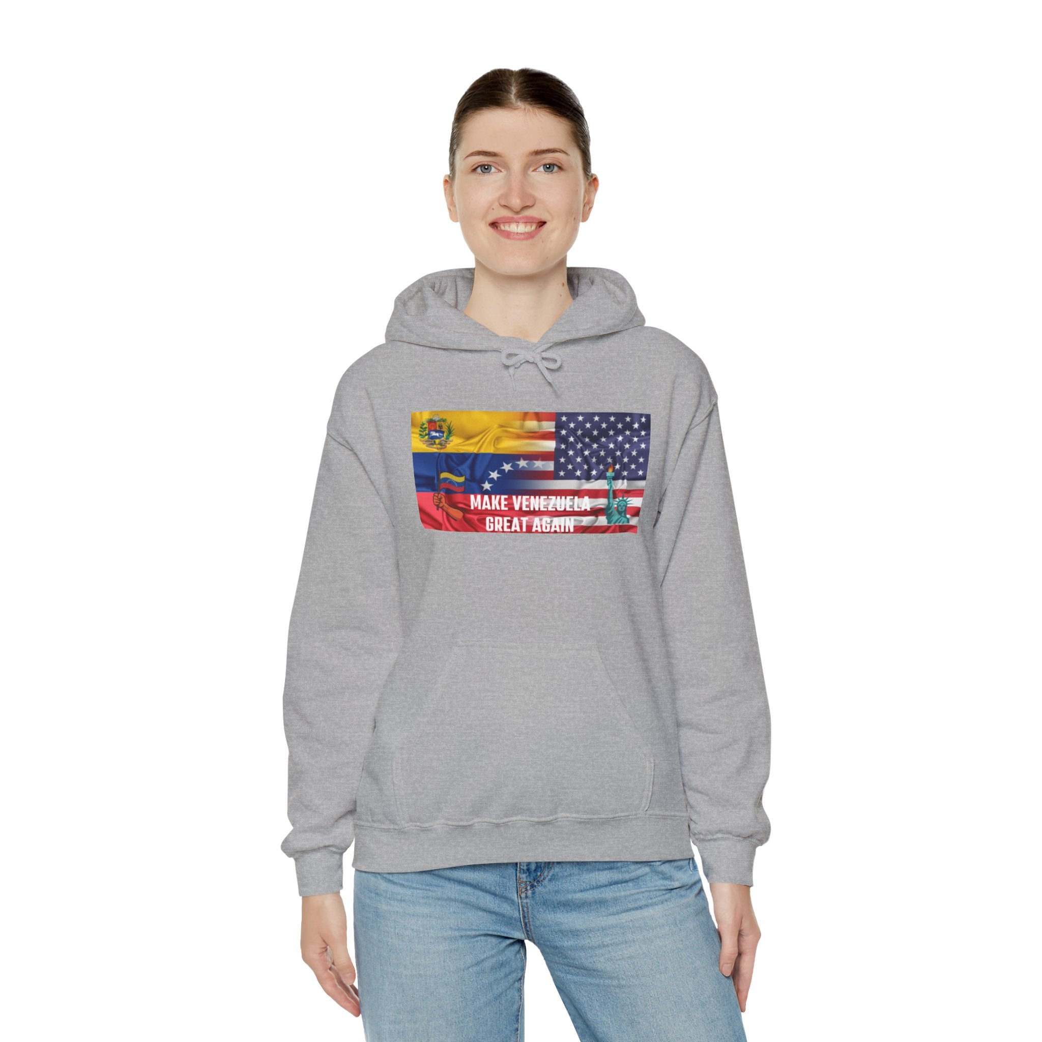 Unisex Political Hoodie, Make Venezuela Great Again Sweatshirt, Gift for Activists, Casual Wear, Statement Fashion, Comfortable Hoodie