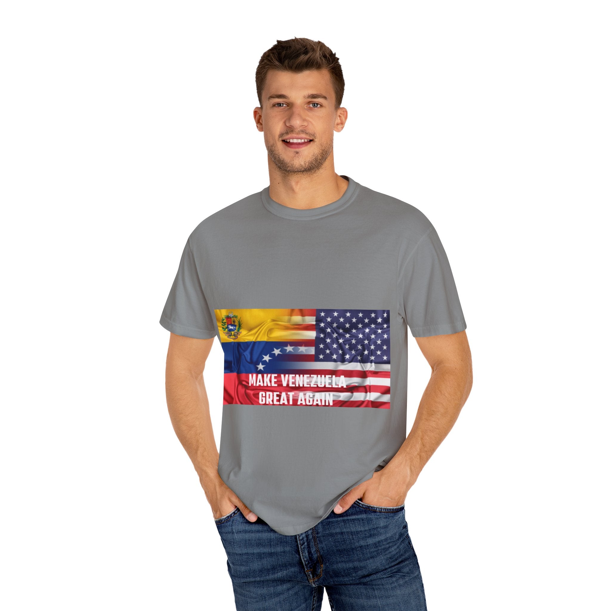 Patriotic Graphic Tee: Make Venezuela Great Again T-Shirt, Unisex Casual Wear, Political Statement Shirt, Gift for Activists, Summer Fashion