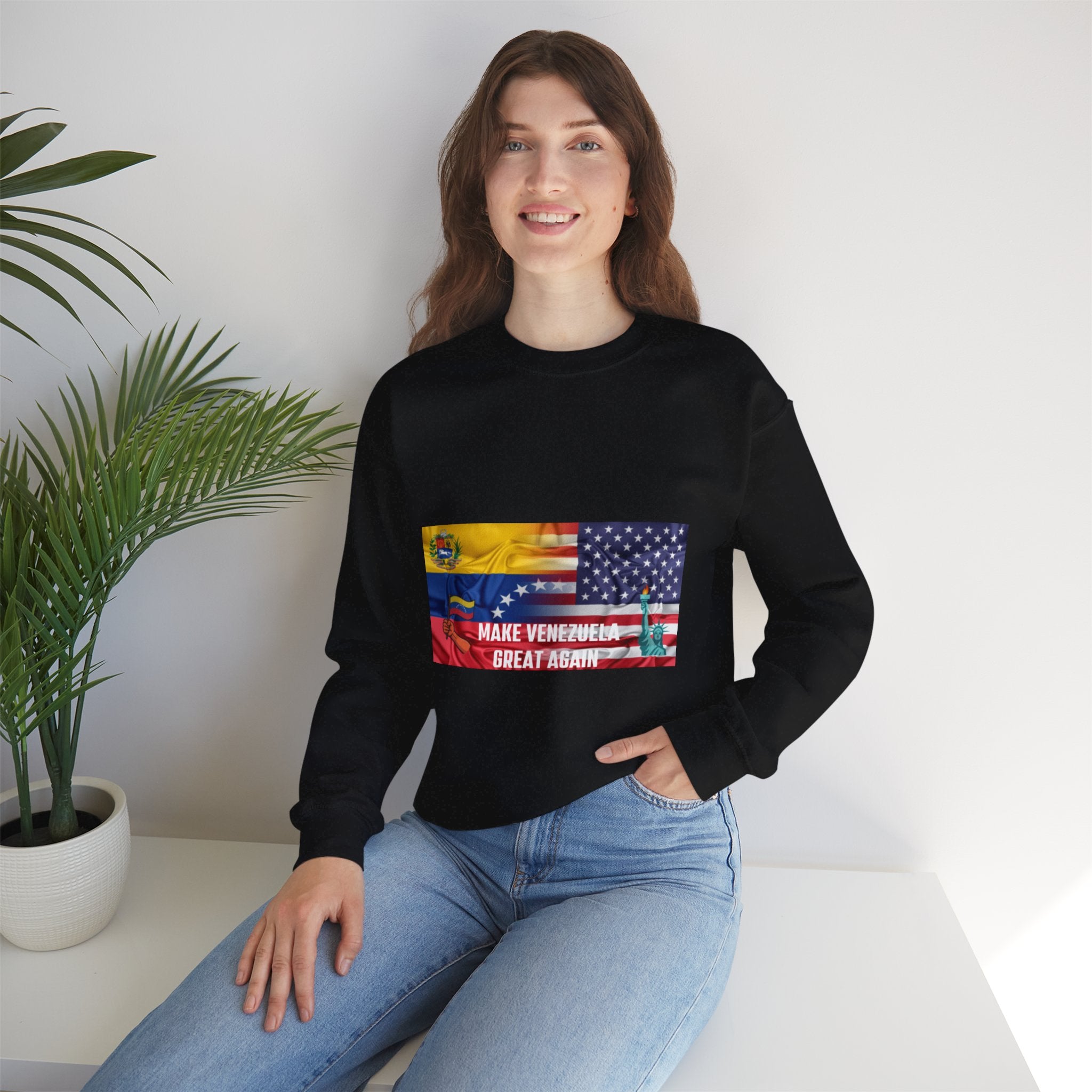 Venezuelan Pride Sweatshirt - Make Venezuela Great Again, Unisex Crewneck, Warm Casual Wear, Gift for Holidays, Comfortable & Stylish