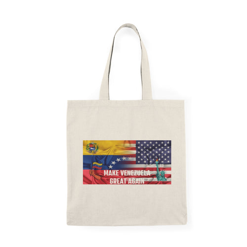 Patriotic Canvas Tote Bag, Eco-Friendly Shopping Bag, Gift for Activists, Travel Bag, Make Venezuela Great Again