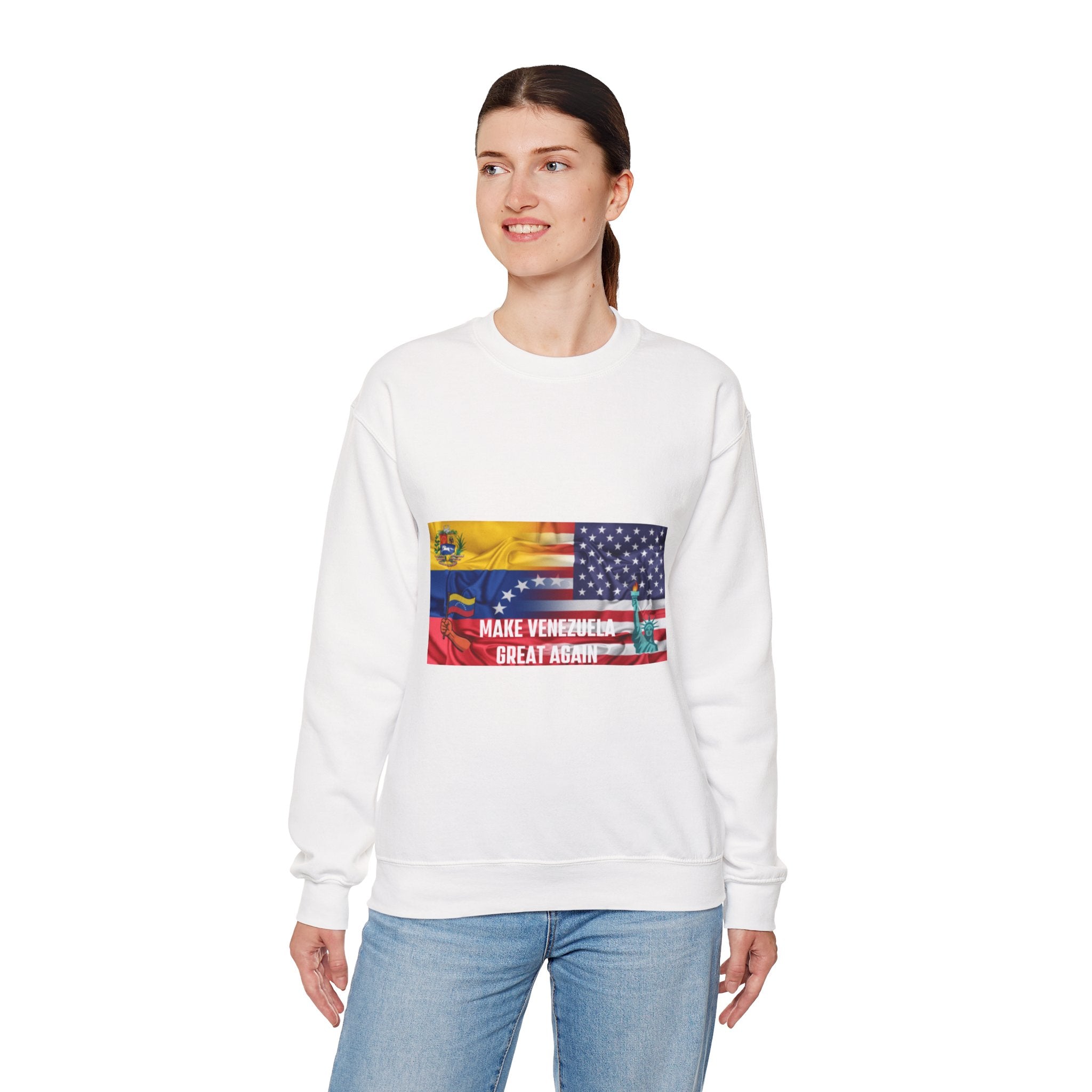 Venezuelan Pride Sweatshirt - Make Venezuela Great Again, Unisex Crewneck, Warm Casual Wear, Gift for Holidays, Comfortable & Stylish