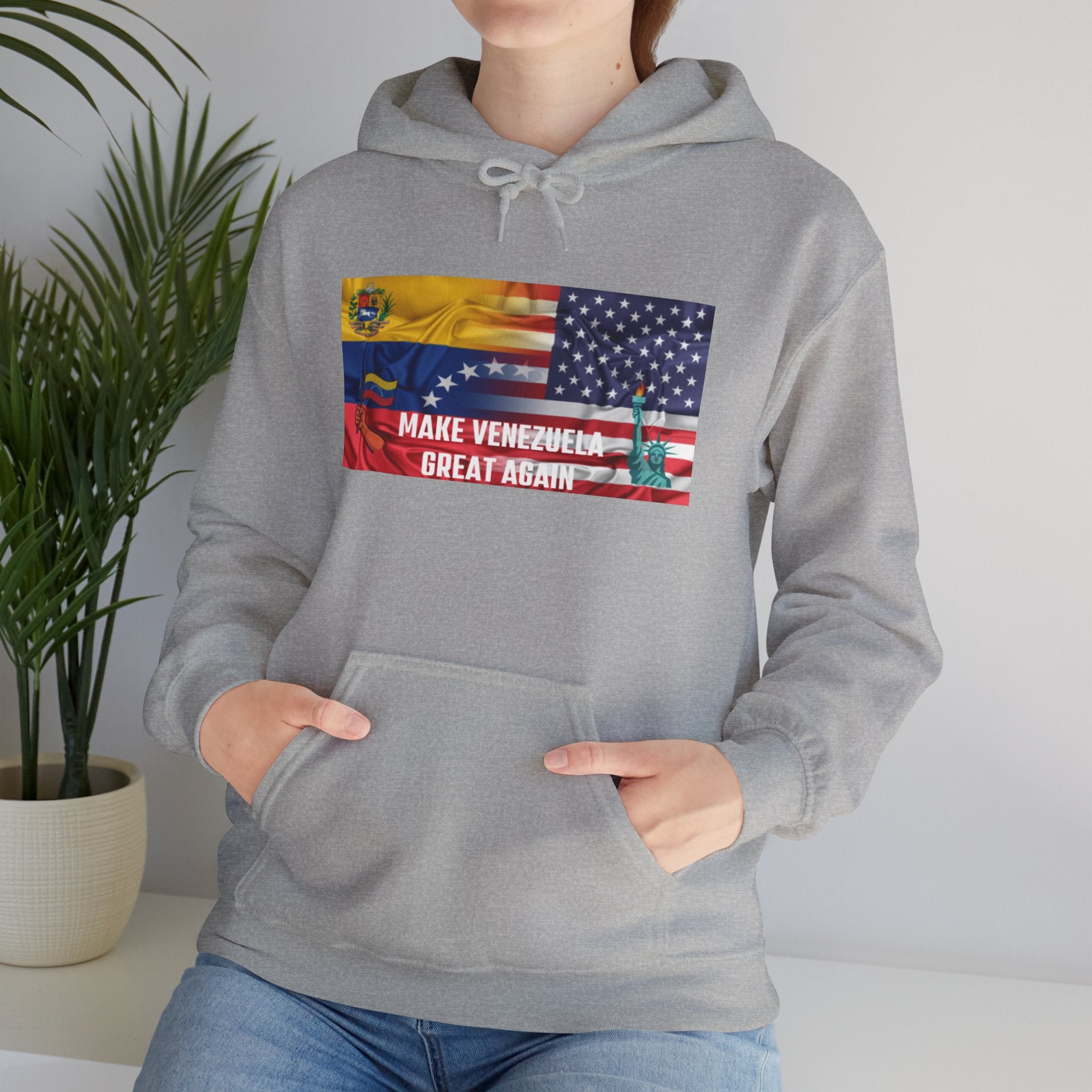 Unisex Political Hoodie, Make Venezuela Great Again Sweatshirt, Gift for Activists, Casual Wear, Statement Fashion, Comfortable Hoodie