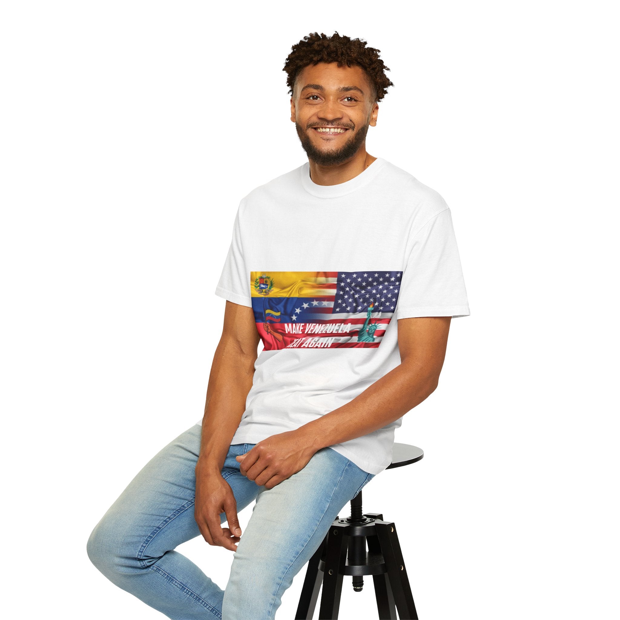 Patriotic Graphic T-Shirt, Make Venezuela Great Again Tee, Unisex Casual Wear, Gift for National Pride, Independence Day Apparel
