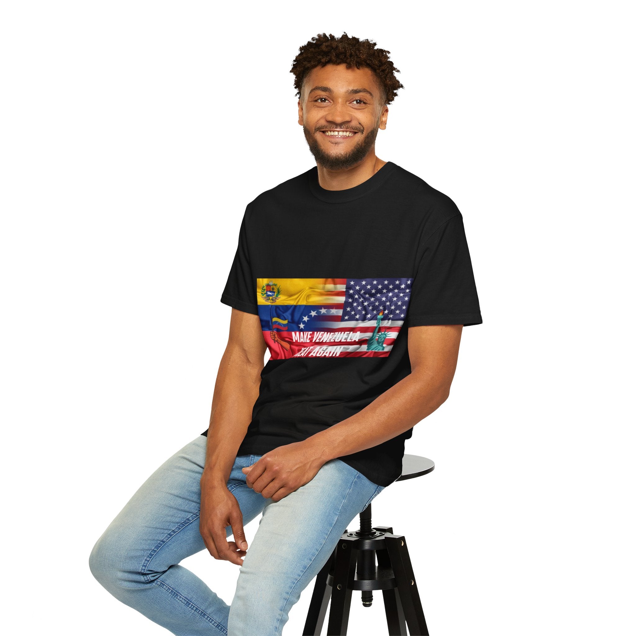 Patriotic Graphic T-Shirt, Make Venezuela Great Again Tee, Unisex Casual Wear, Gift for National Pride, Independence Day Apparel