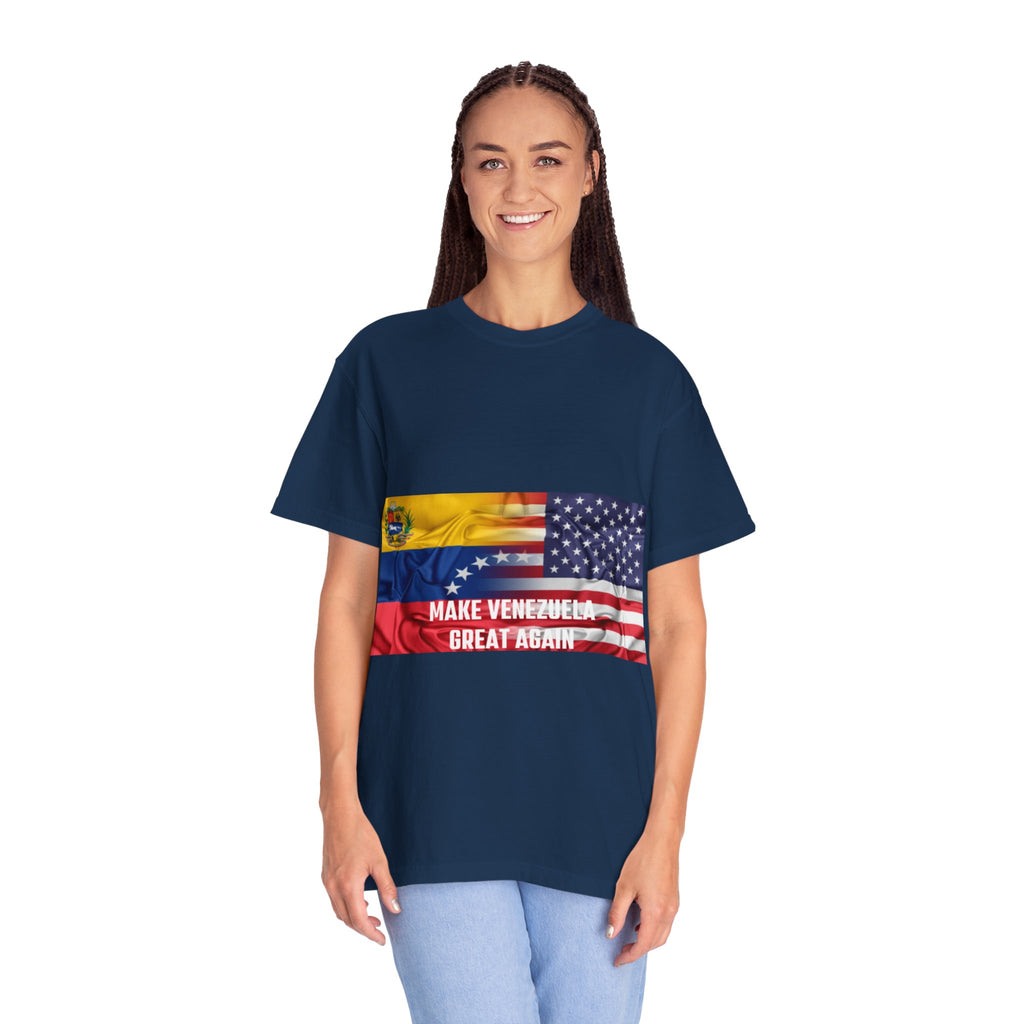 Patriotic Graphic Tee: Make Venezuela Great Again T-Shirt, Unisex Casual Wear, Political Statement Shirt, Gift for Activists, Summer Fashion