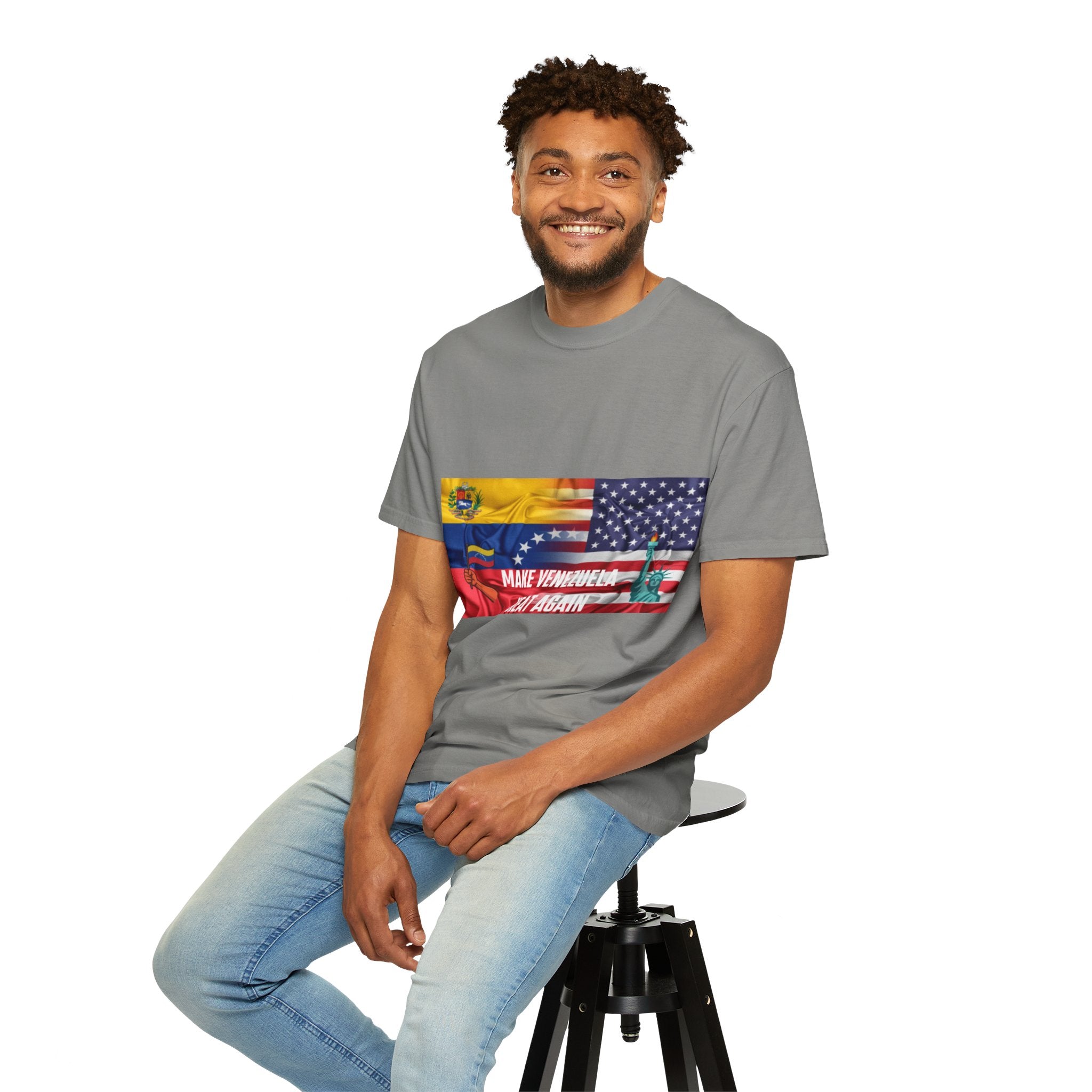 Patriotic Graphic T-Shirt, Make Venezuela Great Again Tee, Unisex Casual Wear, Gift for National Pride, Independence Day Apparel