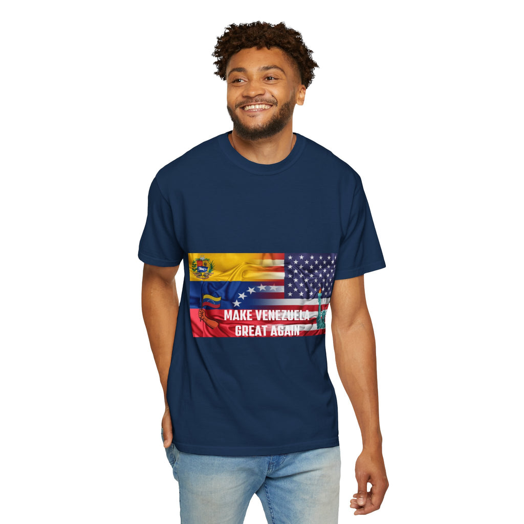 Patriotic Graphic T-Shirt, Make Venezuela Great Again Tee, Unisex Casual Wear, Gift for National Pride, Independence Day Apparel