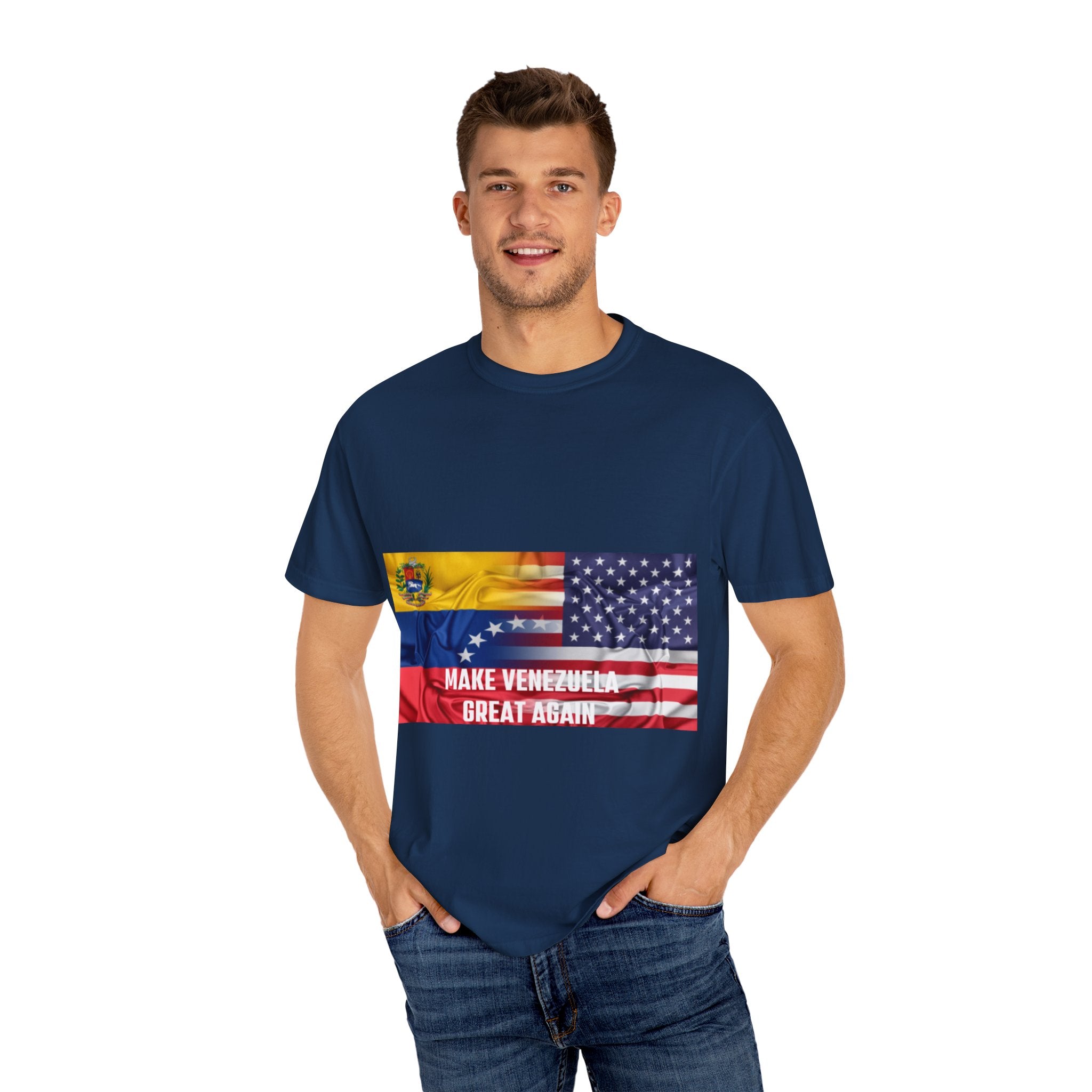 Patriotic Graphic Tee: Make Venezuela Great Again T-Shirt, Unisex Casual Wear, Political Statement Shirt, Gift for Activists, Summer Fashion