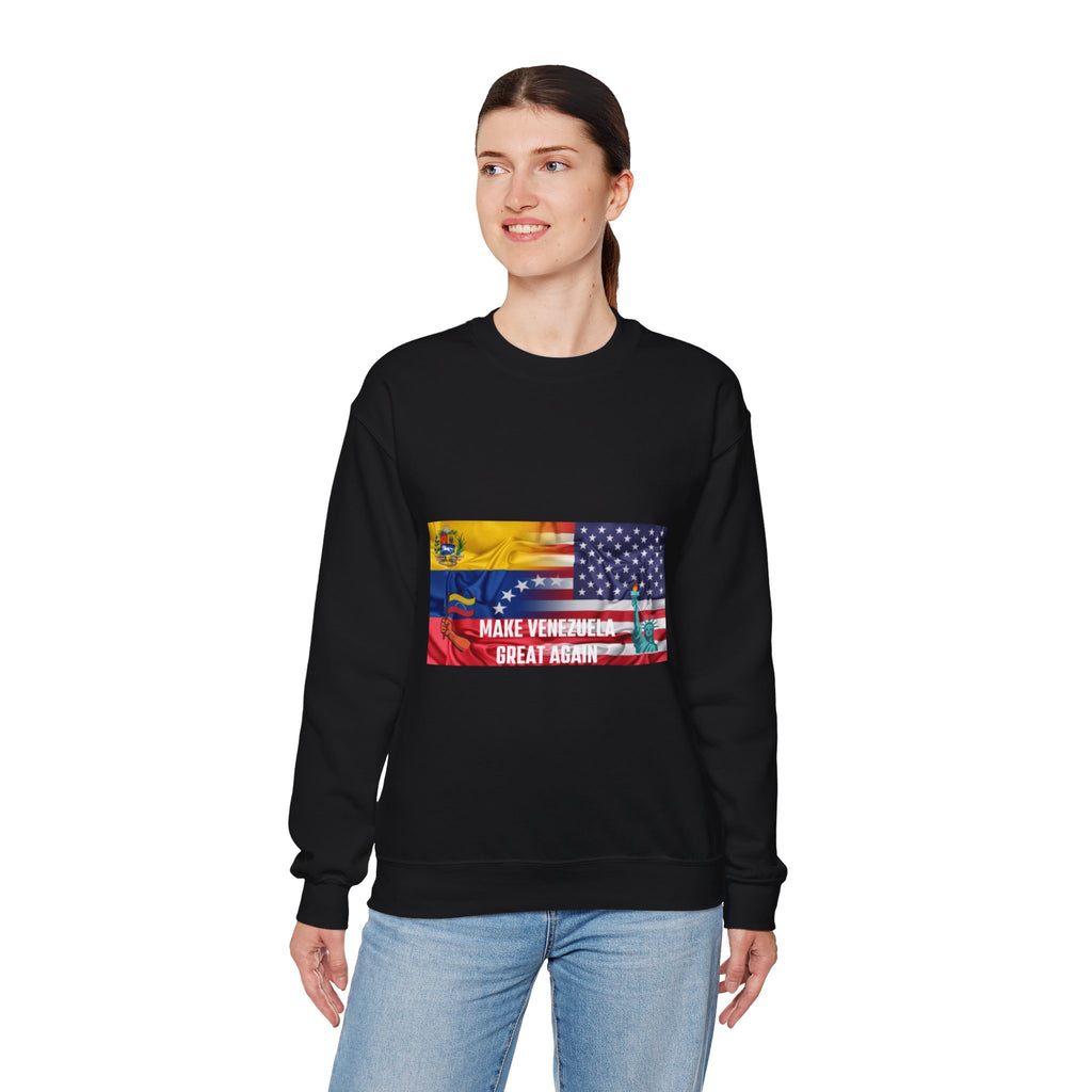 Venezuelan Pride Sweatshirt - Make Venezuela Great Again, Unisex Crewneck, Warm Casual Wear, Gift for Holidays, Comfortable & Stylish